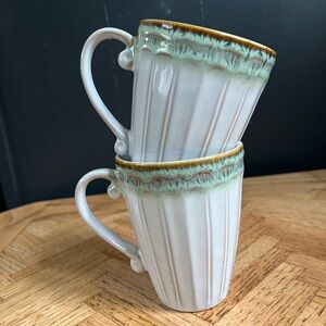 Pier 1 imports seaside pattern coffee mugs, set of two